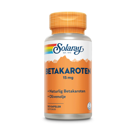 Solaray Betakaroten 15 mg – 50 kapsler