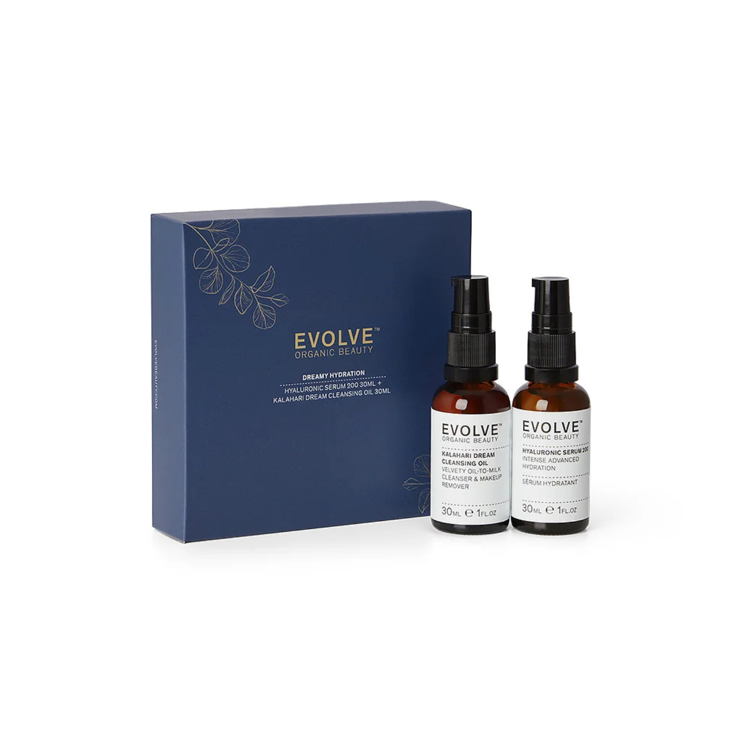 DREAMY HYDRATION Gavesett m/ Hyaluronic Serum 30ml og Kalahari Dream Cleansing Oil 30ml
