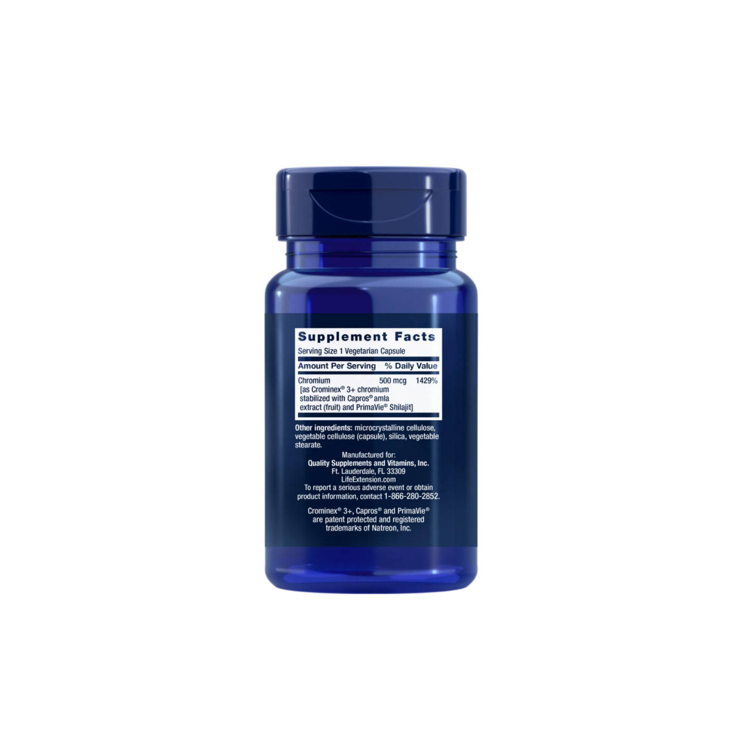Optimized Chromium with Crominex® 3+ – 500 mcg, 60 kapsler