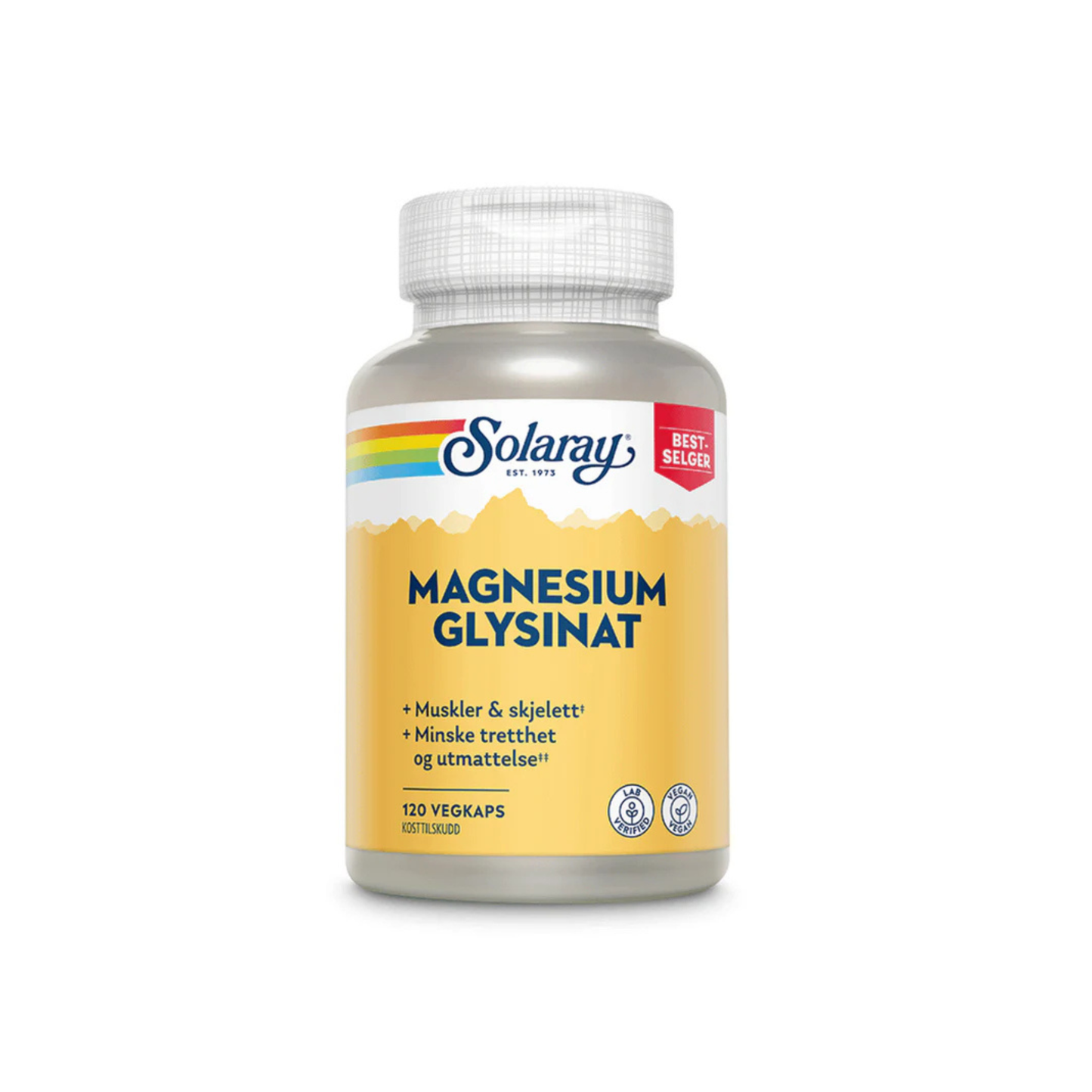 Solaray – Magnesium Glysinat, 120 kapsler
