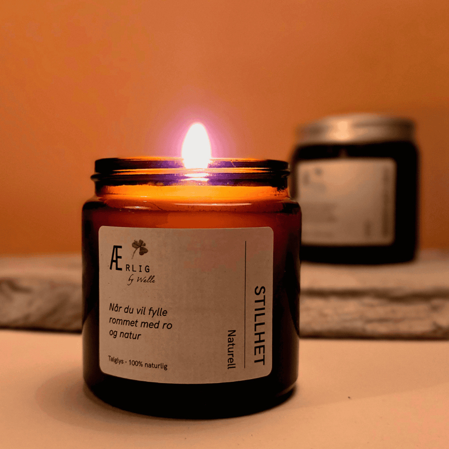 Talglys – naturlig lys med talg og bivoks - appelsin