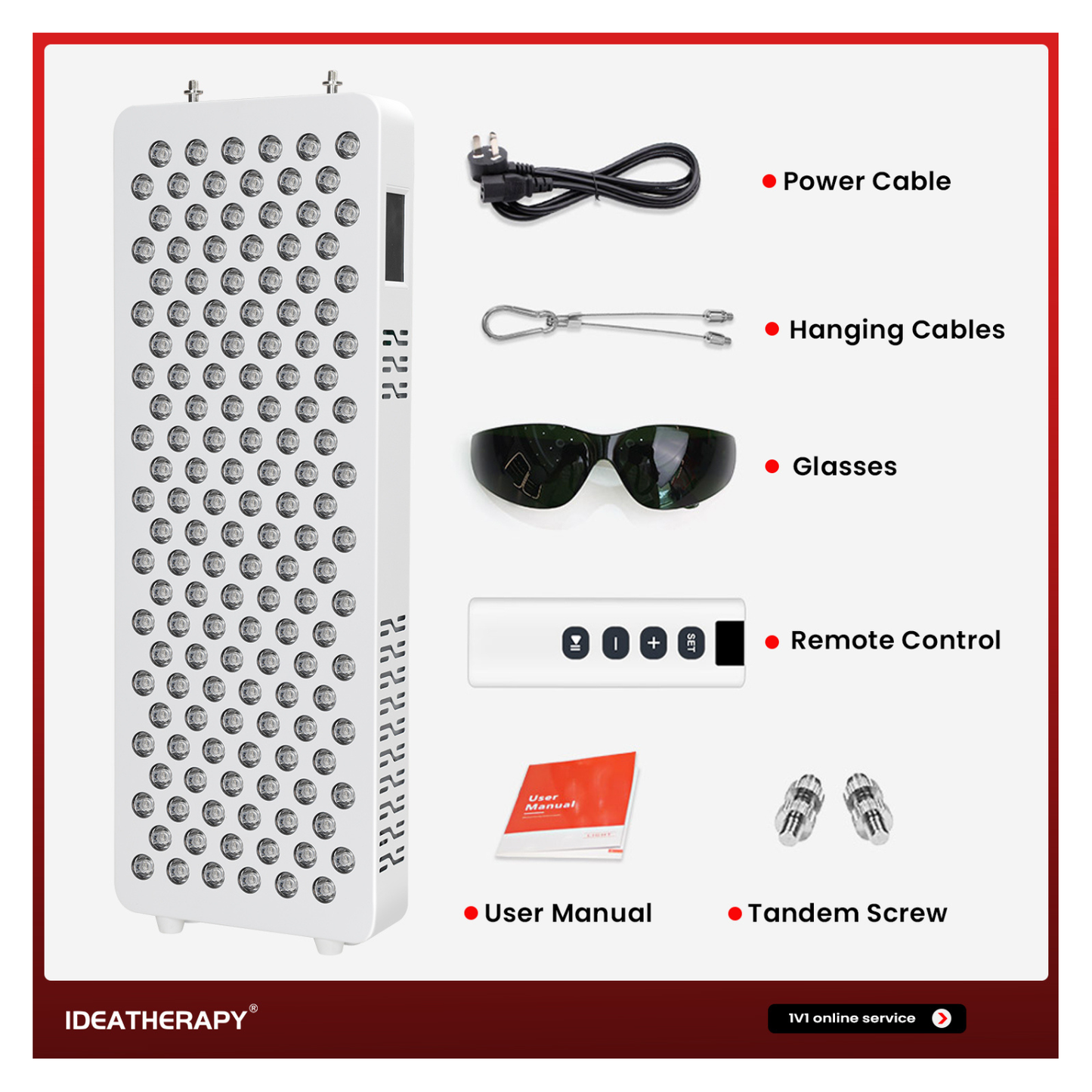 Uno Vita's RLPRO200 LED Therapy Light (full spectrum red light therapy)