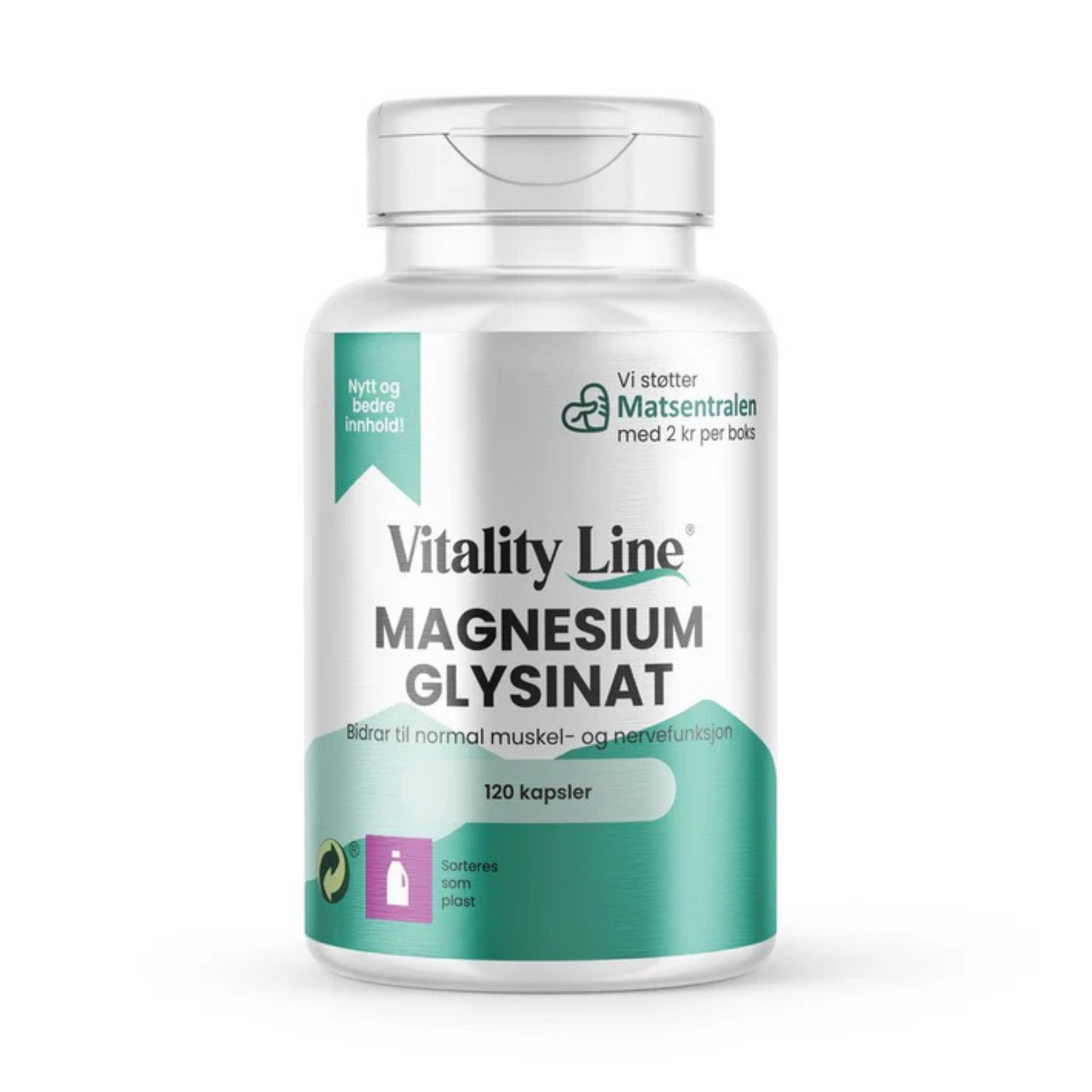 Vitality Line Magnesium Glysinat – 120 kapsler