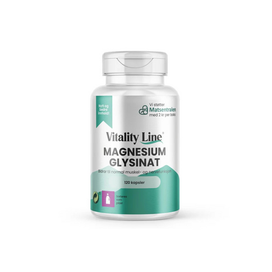 Vitality Line Magnesium Glysinat – 120 kapsler