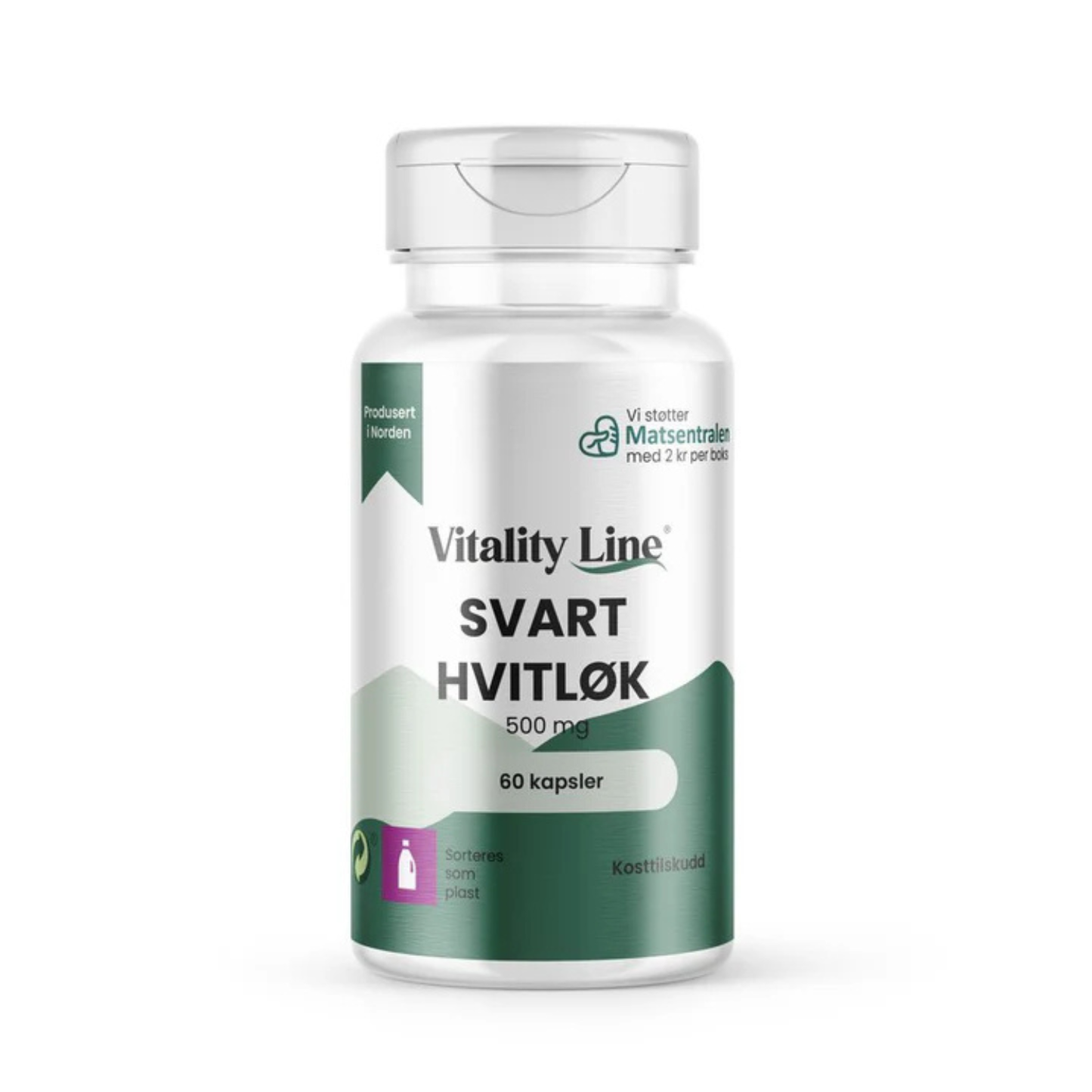 Svart Hvitløk 500 mg 60 kapsler