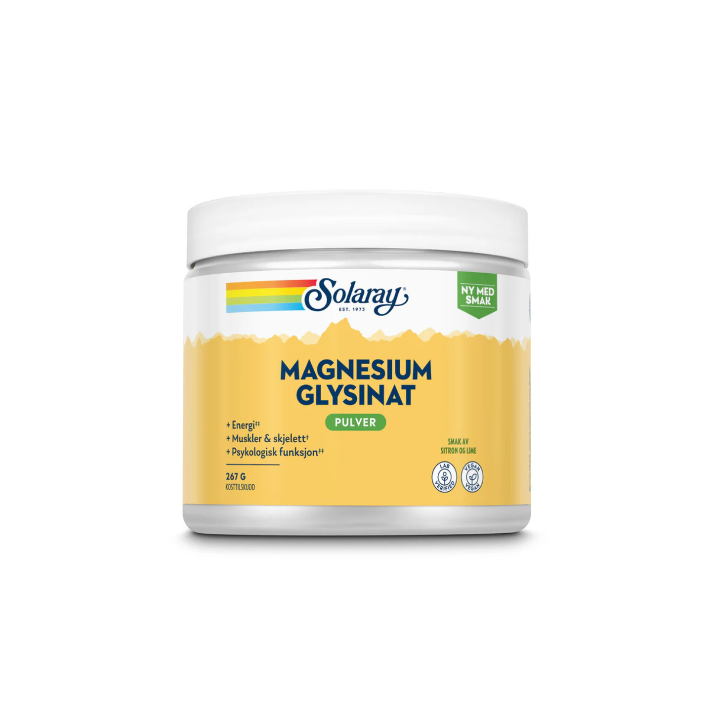 Magnesium Glysinat Pulver Sitron & Lime