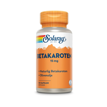 Solaray Betakaroten 15 mg – 50 kapsler