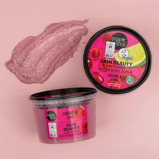 Organic Shop Skin Beauty Softening Sugar Body Scrub Cherry & Lime