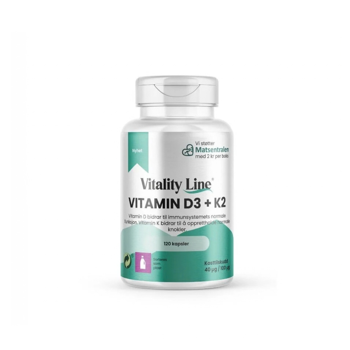 Vitality Line D3 & K2 – 120 kapsler