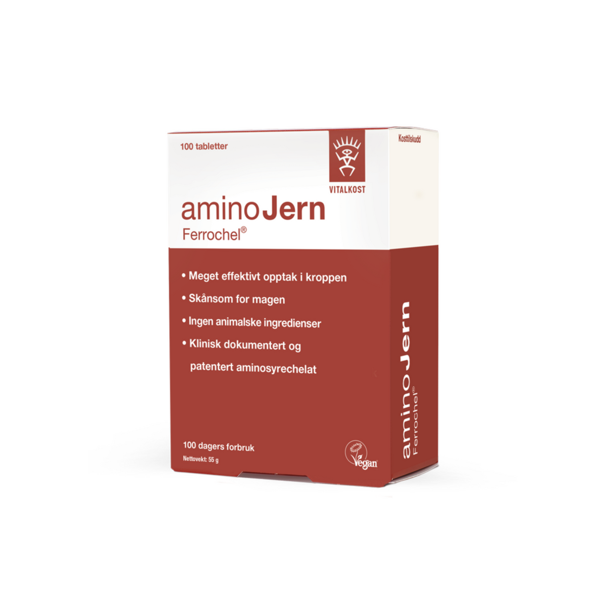 Ferrochel | AminoJern 100 tabletter – Økostjerna