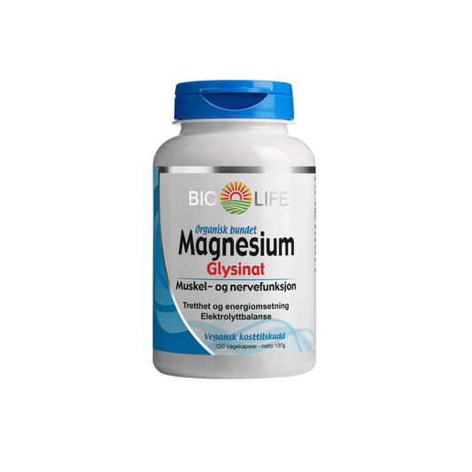 Bio-Life Magnesium Glysinat – 120 kapsler