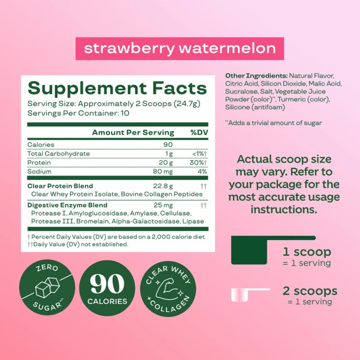 Bloom Clear Protein Strawberry Watermelon – 250 g