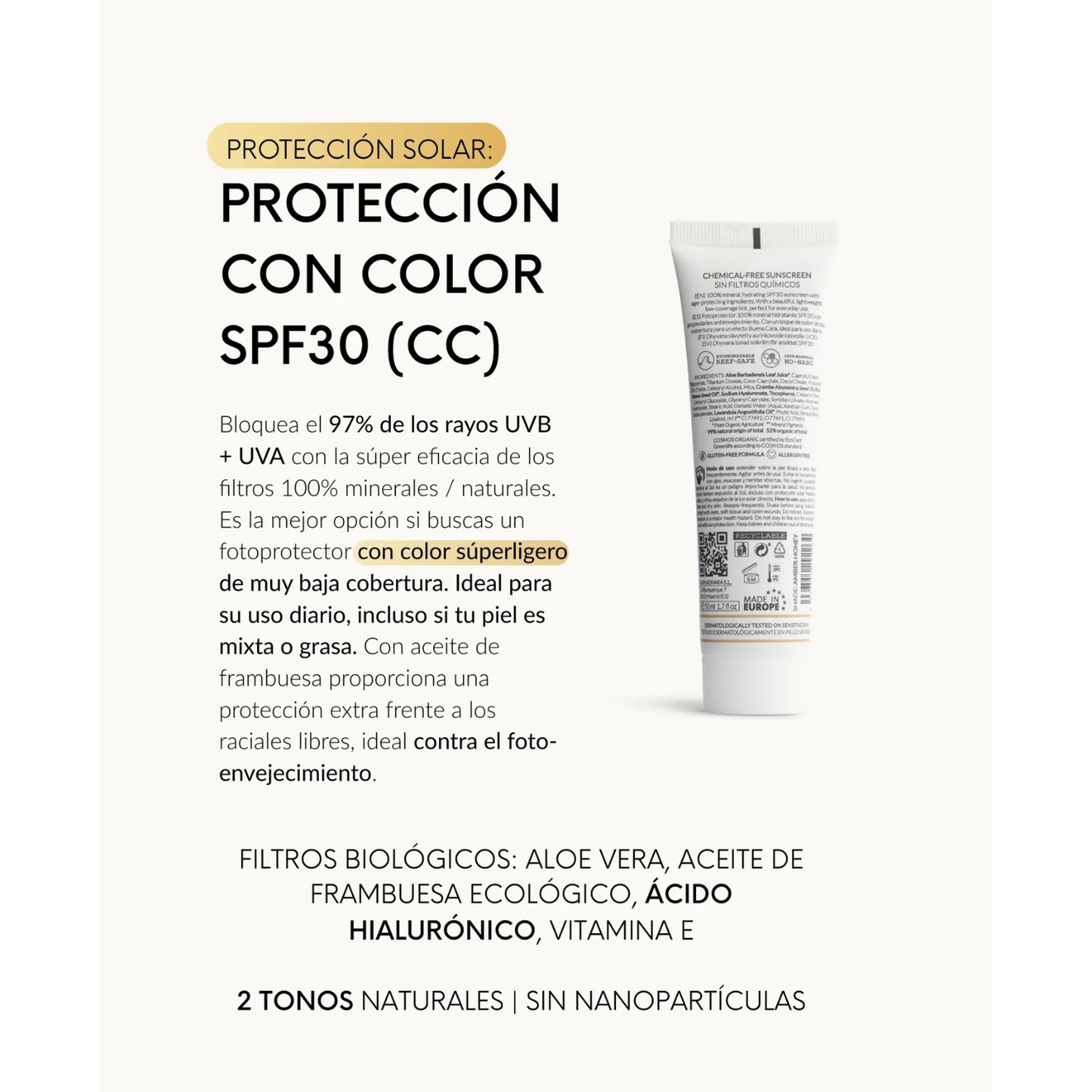 Dhyvana CC cream SPF30 Golden Beige (Light)