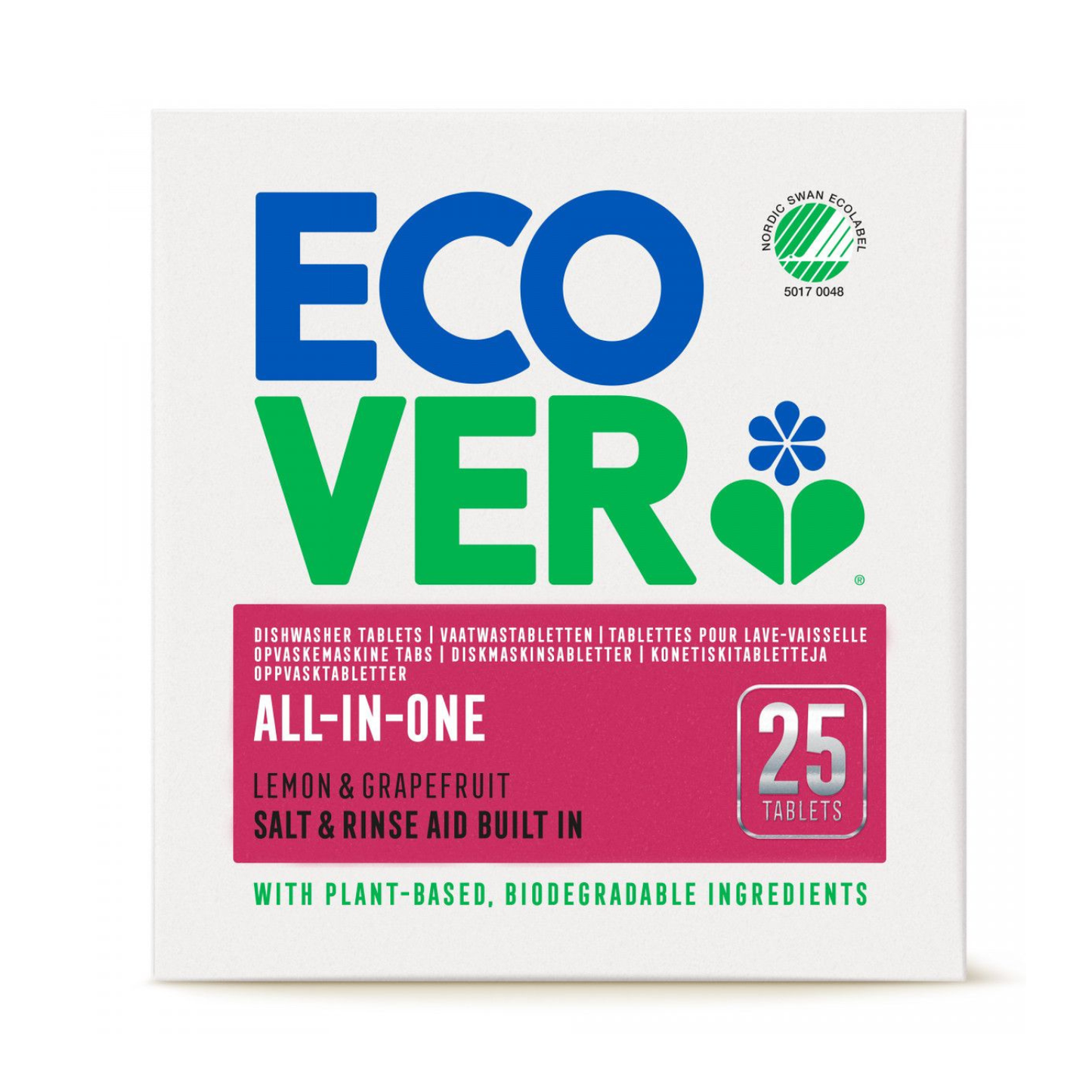 ECOVER Oppvaskmaskintabletter All-in-One – 25 tabletter