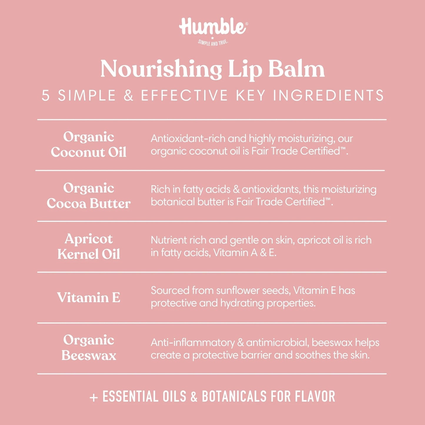 Humble Nourishing Lip Balm – Moroccan Rose
