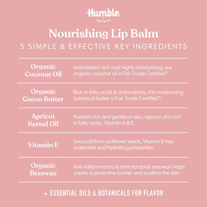 Humble Nourishing Lip Balm – Moroccan Rose