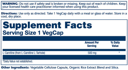 L-Carnitine 500mg 30 kapsler