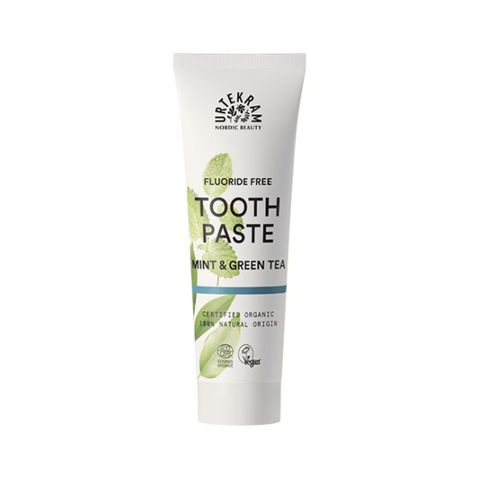 Tannkrem - Mint & Green Tea uten fluor 75 ml