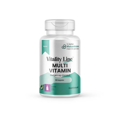Vitality Line Multivitamin med Jern 90 – Kapsler