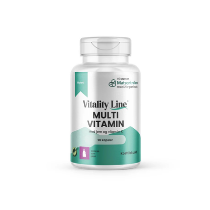 Vitality Line Multivitamin med Jern 90 – Kapsler