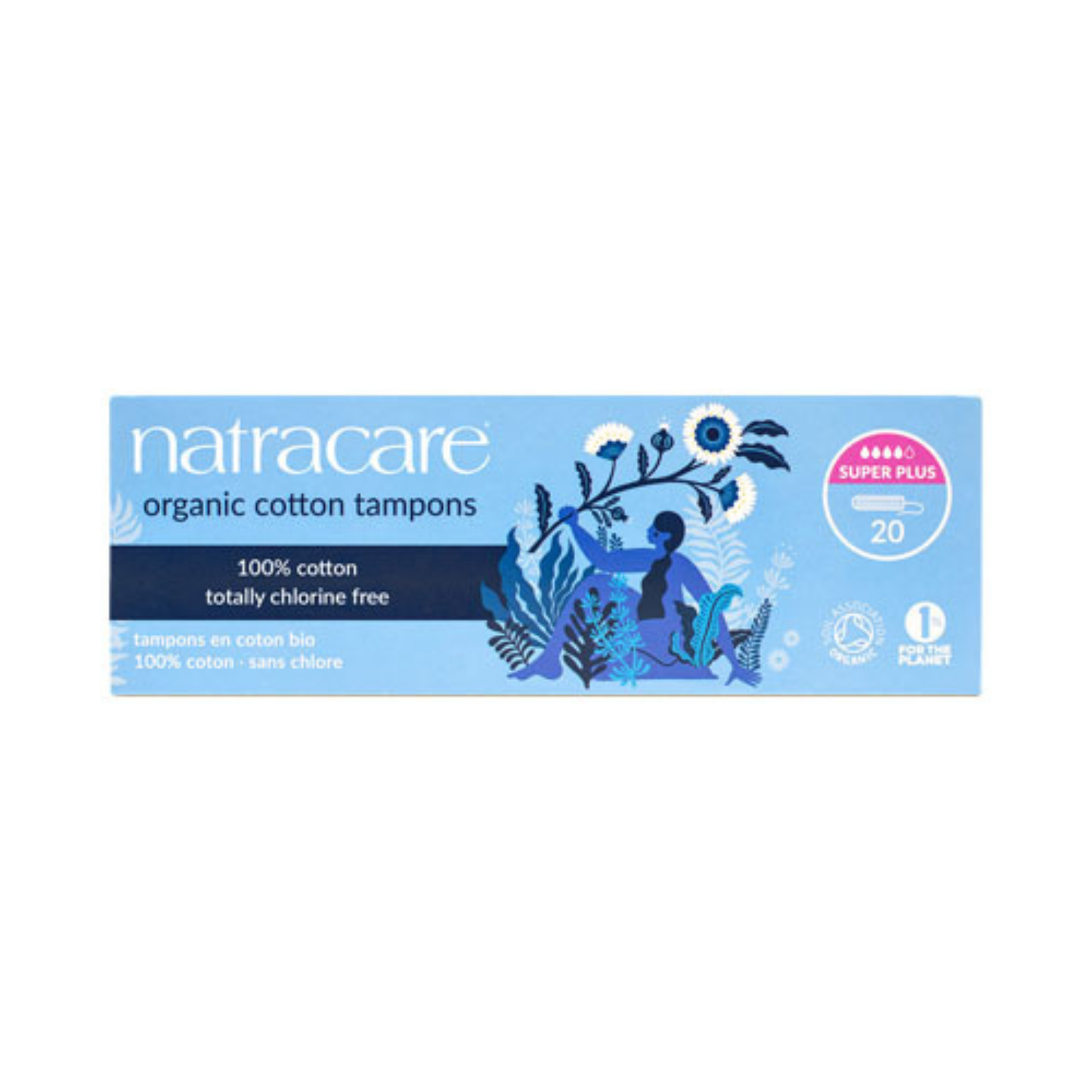 Natracare Organic Cotton tampons – Super Pluss 20 stk