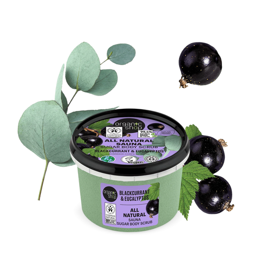 Organic Shop Body Scrub Blackcurrant & Eucalyptus