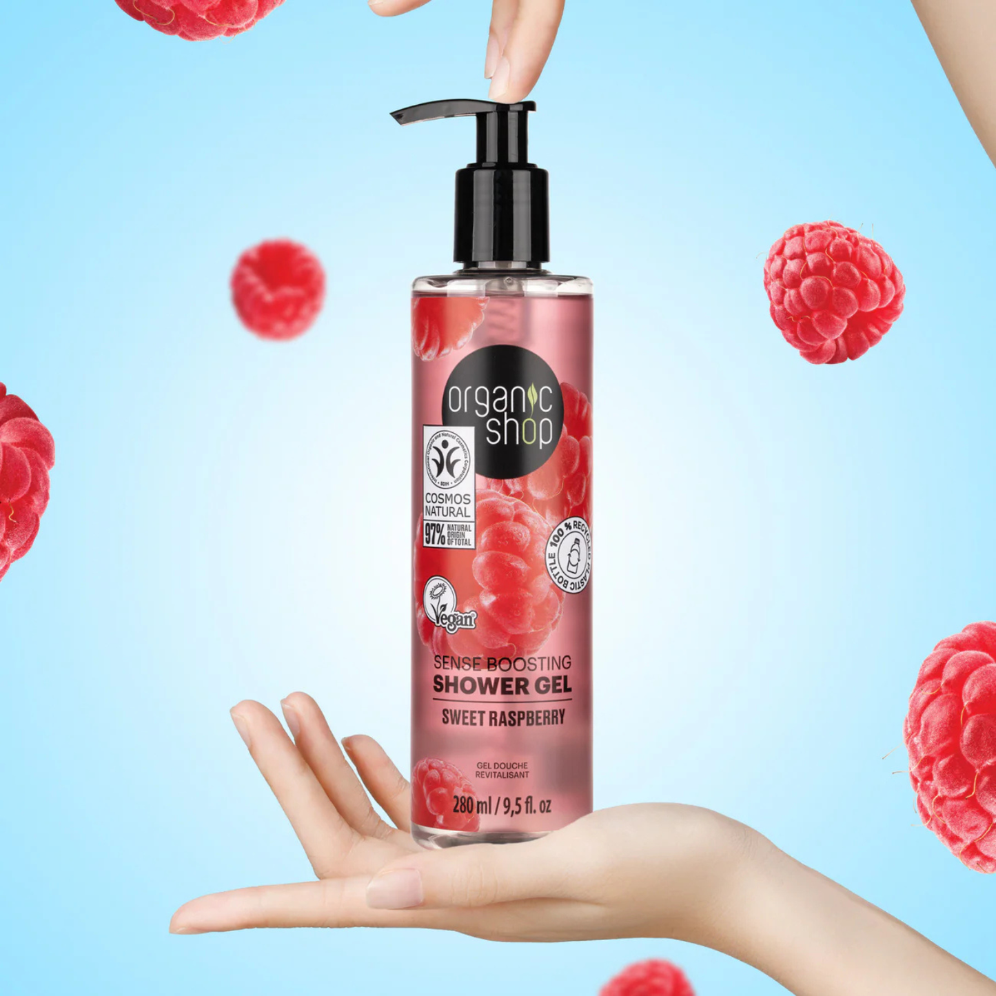 Organic Shop Shower Gel Sweet Raspberry