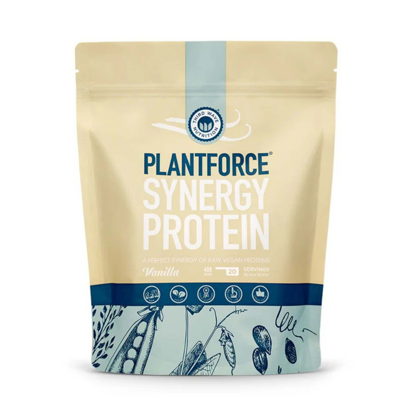 Plantforce Synergy Protein Vanilje - 400 g