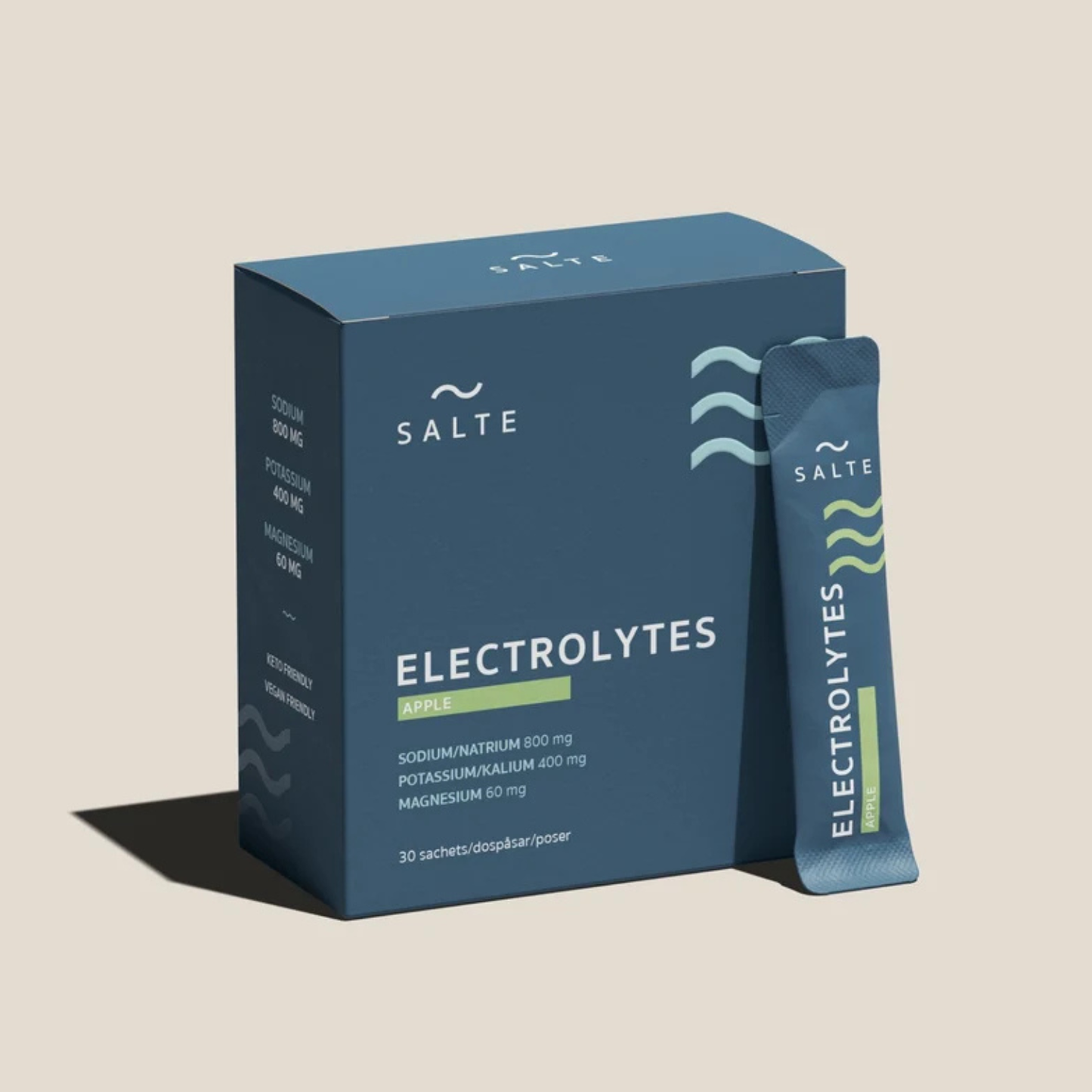 Salte Elektrolytter Eple – 30 poser