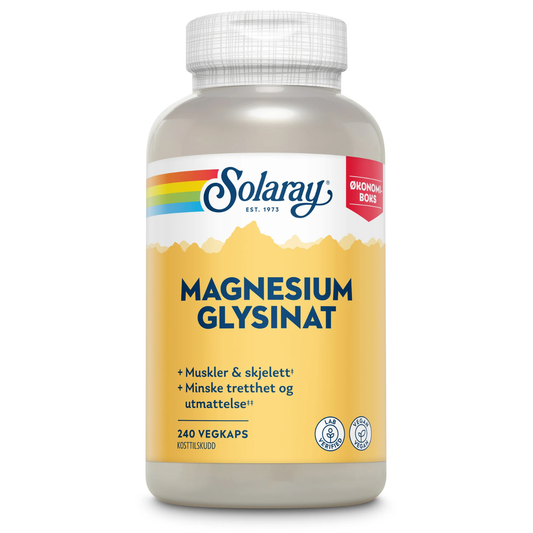 Solaray – Magnesium Glysinat, 240 kapsler