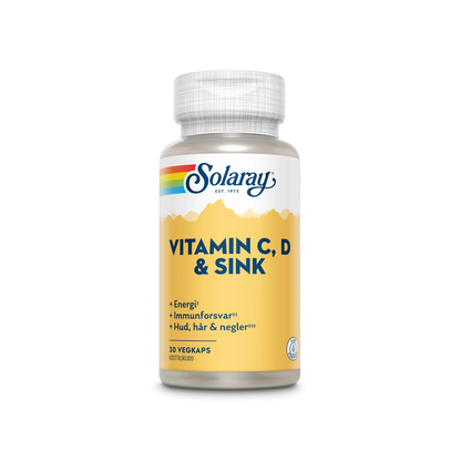 Vitamin C, D & Sink – 30 kapsler