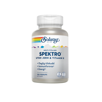 Spektro uten jern og vitamin K – 100 kapsler
