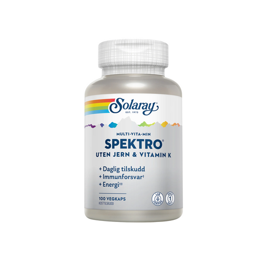 Spektro uten jern og vitamin K – 100 kapsler