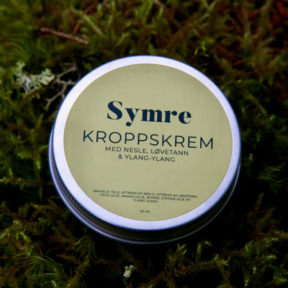 Symre kroppskrem med nesle, løvetann og ylnag-ylang 60 ml