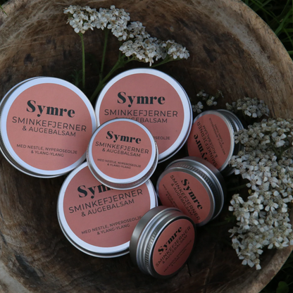Symre sminkefjerner og augebalsam med nestle, nyperose og ylang-ylang 15 ml
