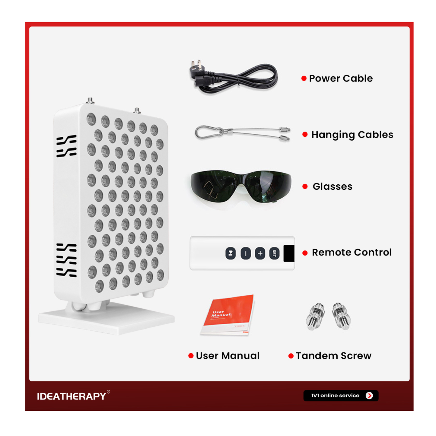 Uno Vita's RLPRO100 LED Therapy Light (full spectrum red light therapy)