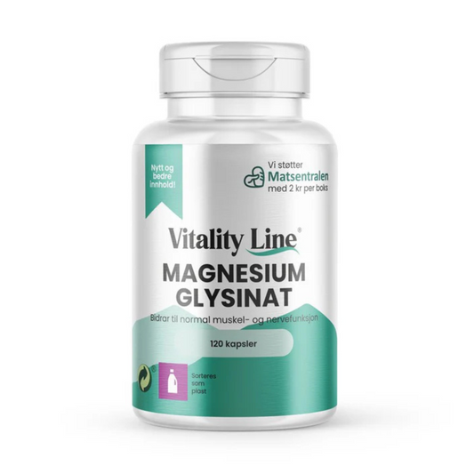 Vitality Line Magnesium Glysinat – 120 kapsler