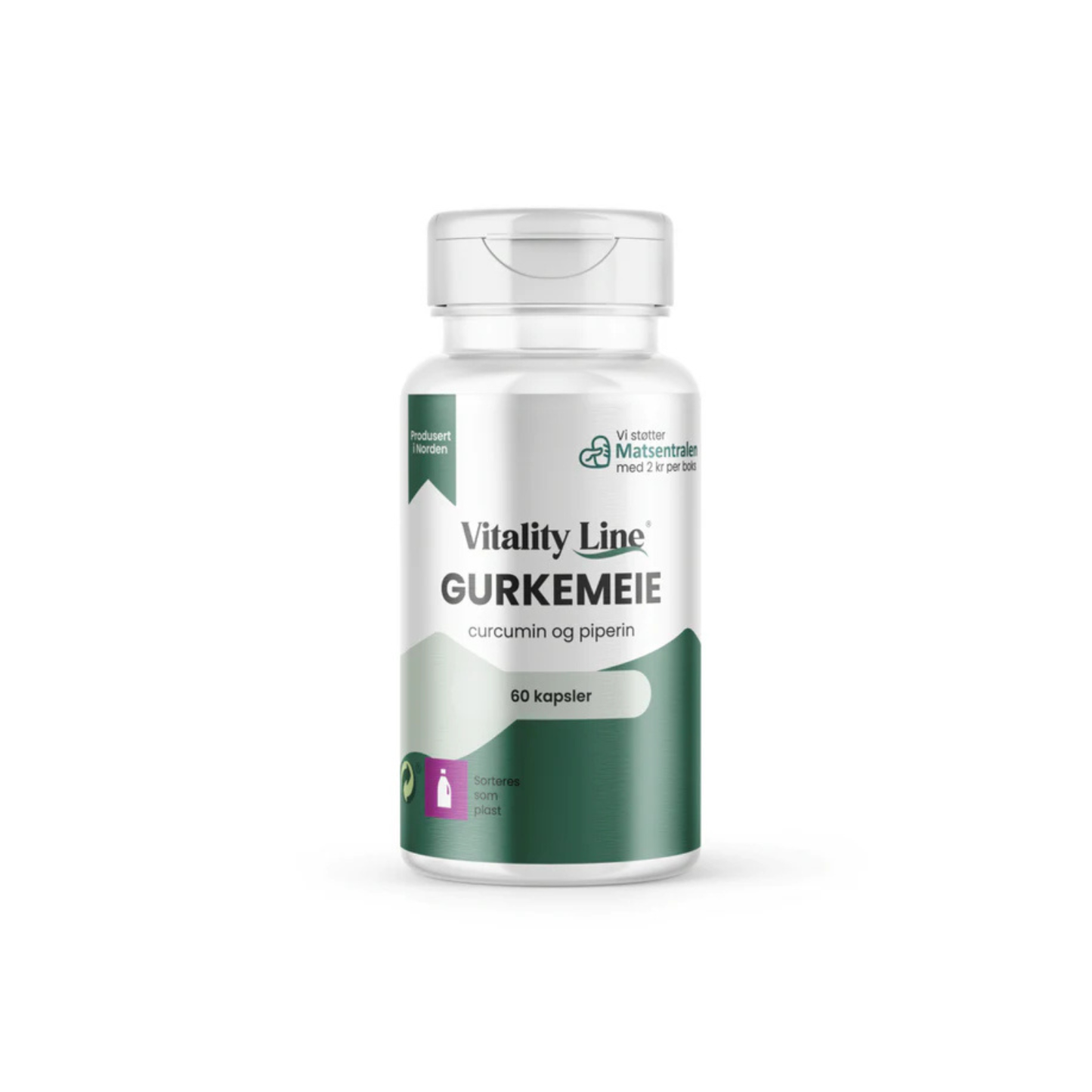 Vitality Line Gurkemeie 600 mg – 60 kapsler