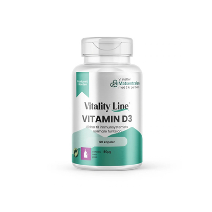 Vitality Line Vitamin D3 80 µg – 120 kapsler